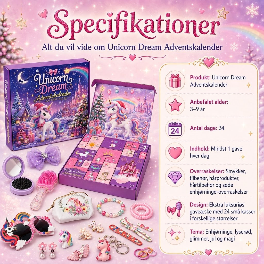 Calendrier de l'Avent Licorne 2026 – 24 Jours de Surprises Magiques