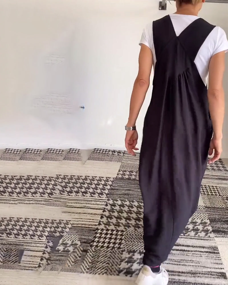 Molly | Robe unie décontractée avec bretelles