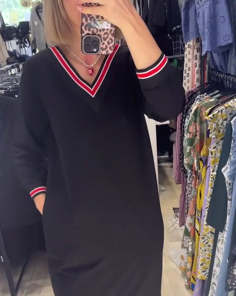 Elisa | Robe élégante à décolleté en V avec poches