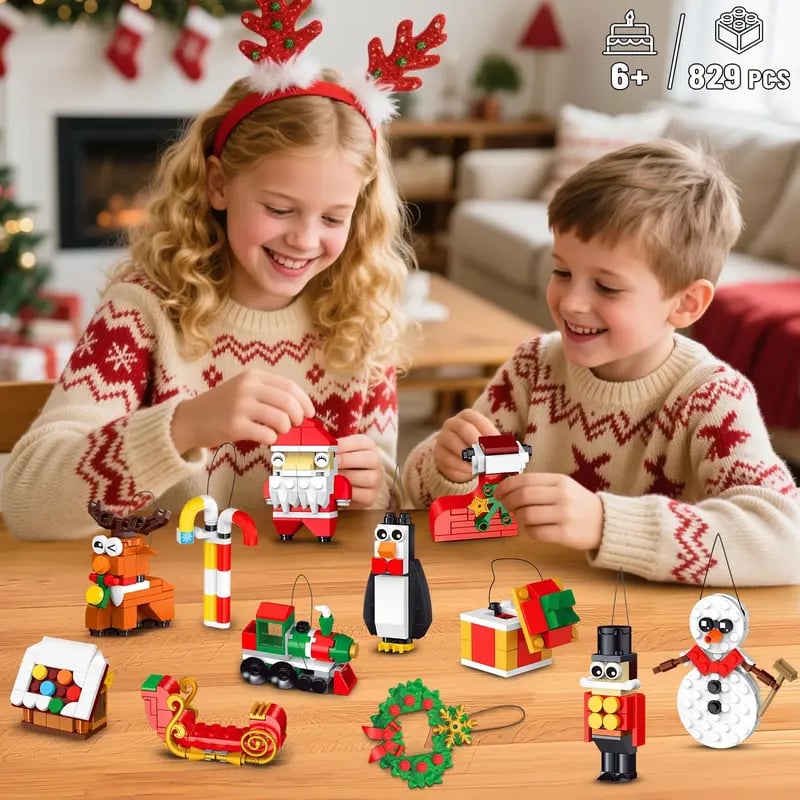 CraftVent | 24 Jours de Compte à Rebours de Noël Ornements Kit de Construction Calendrier de l'Avent