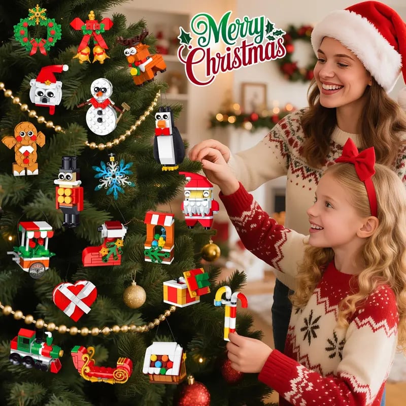 CraftVent | 24 Jours de Compte à Rebours de Noël Ornements Kit de Construction Calendrier de l'Avent