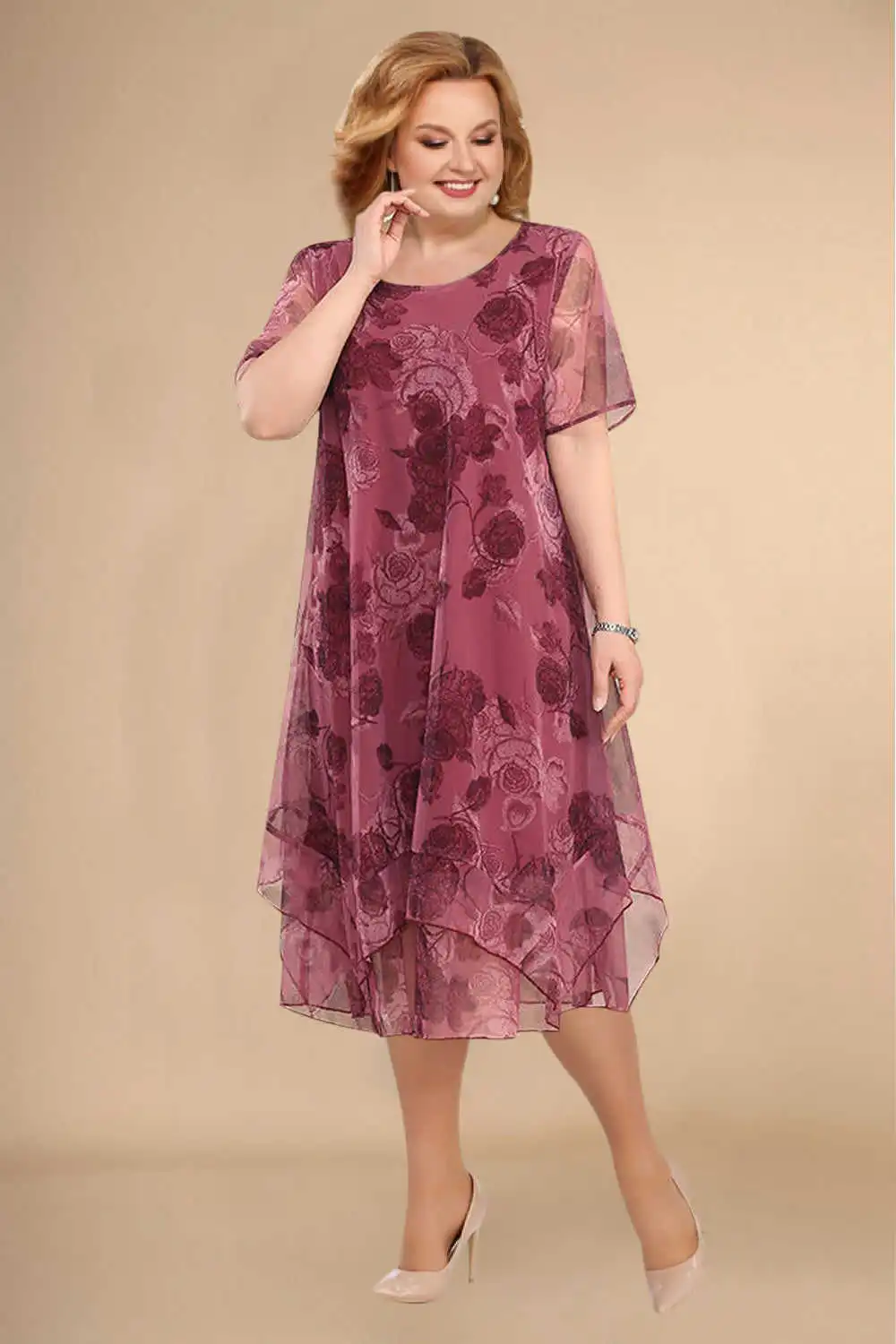Mhira | Robe en Chiffon Floral