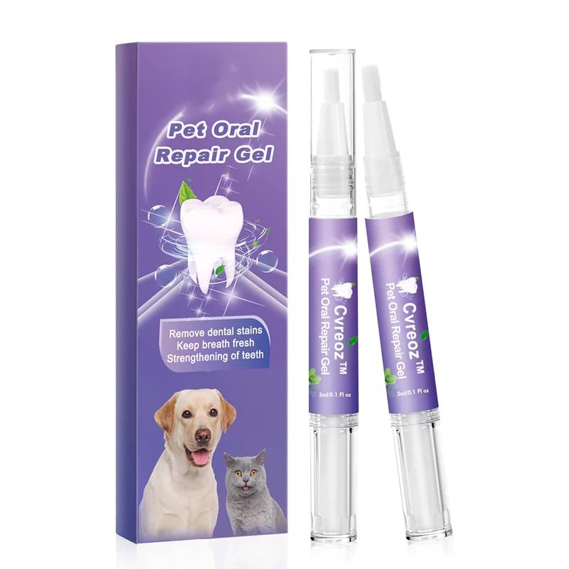 FreshPaws Gel dentifrice pour animaux | Détartrant et éliminateur de taches pour un sourire plus sain