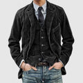 Ensemble Vintage pour Hommes en Blazer et Gilet en Velours Côtelé