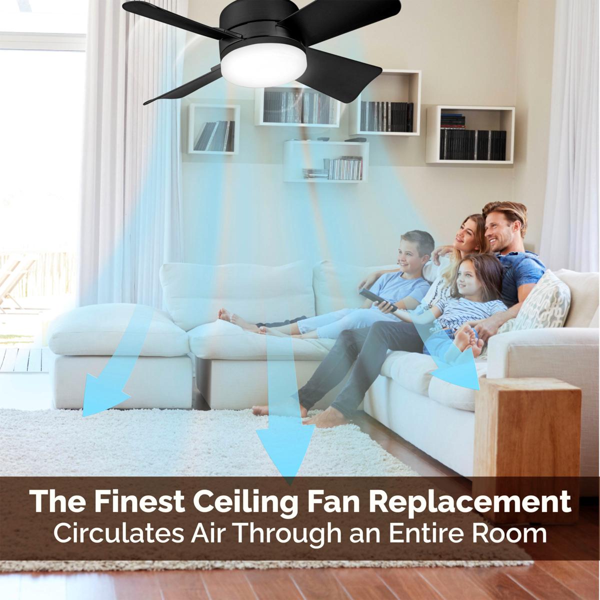 LuxeBreeze Ventilateur de Plafond Portable & Lumière | Élégante solution 2-en-1 avec télécommande pour confort et style