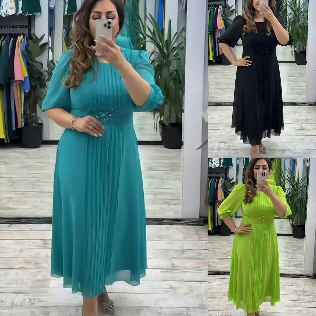 Jiny | Robe midi plissée élégante