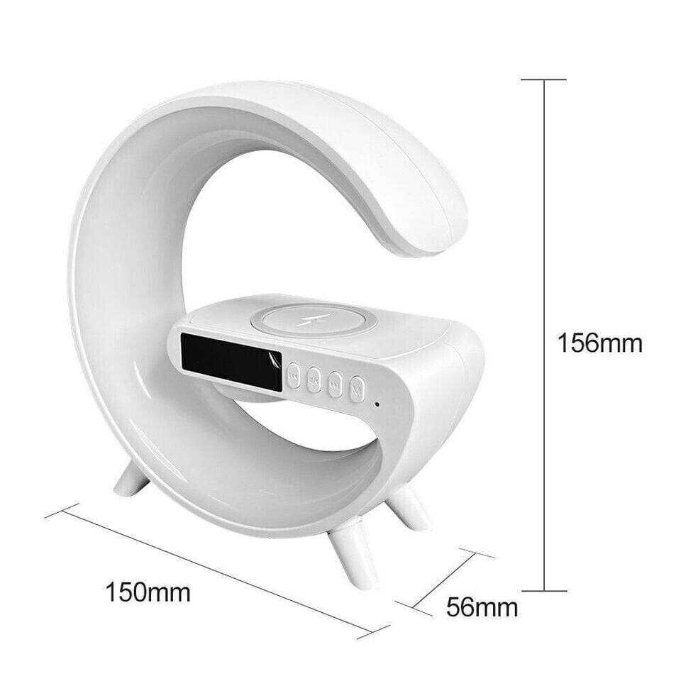 LuxAura Luxe Haut-Parleur Bluetooth | Haut-parleur sans fil avec éclairage d'ambiance et fonction horloge