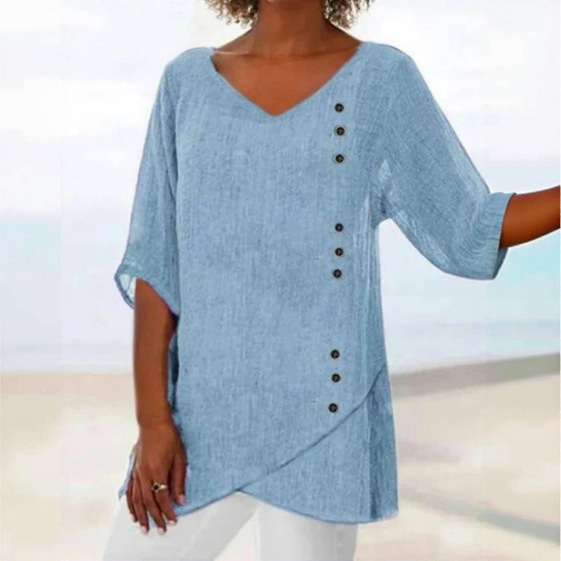 Gillian | blouse décontractée au design asymétrique