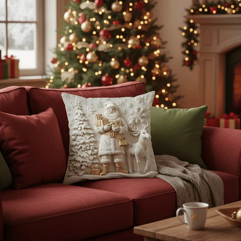 DecorCovers | Ensemble de 4 Housses Décoratives de Noël 3D