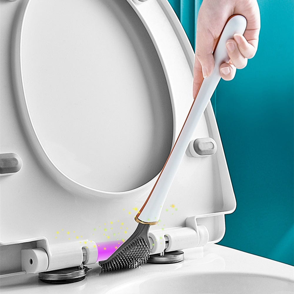 Brosse de Toilette en Silicone Flexible Design Moderne