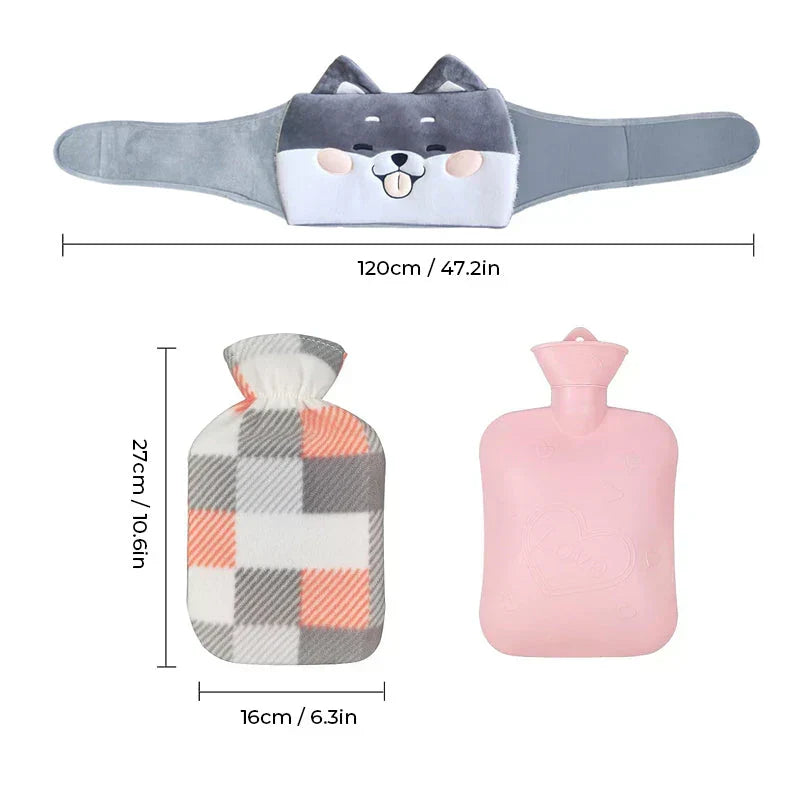 WarmCush – Bouillotte en Peluche Réutilisable avec Coussin de Hanche