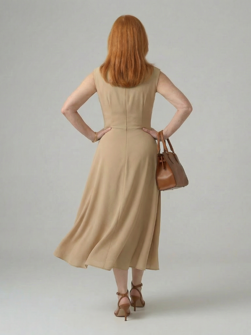 Orin | Robe Midi à Nœud Propre