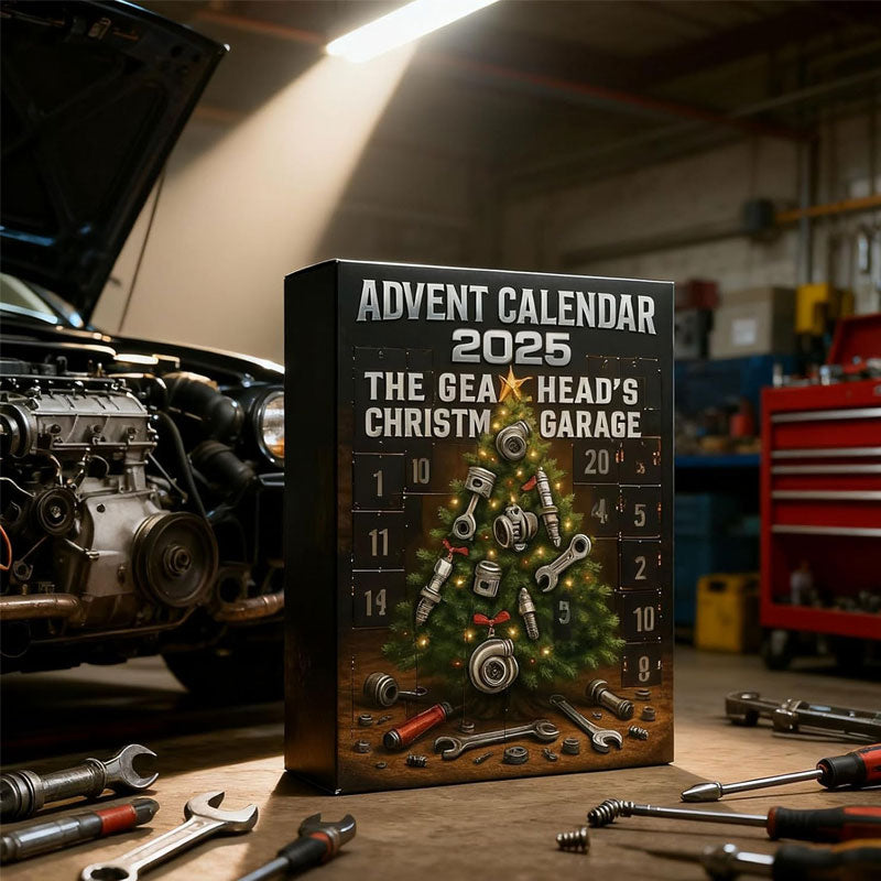 Calendrier de l'Avent Gearhead Garage | Comptez les jours jusqu'à Noël avec des surprises automobiles et des outils !