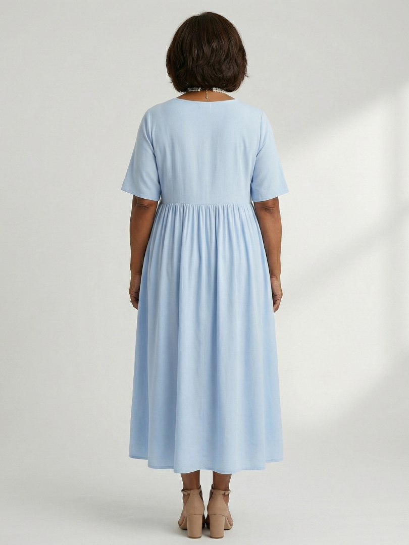 Ciren | Robe Midi à Volants Simple