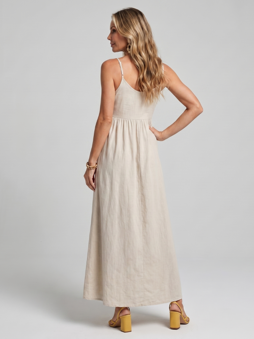 Solstice | Robe Midi à Bretelles Spaghetti
