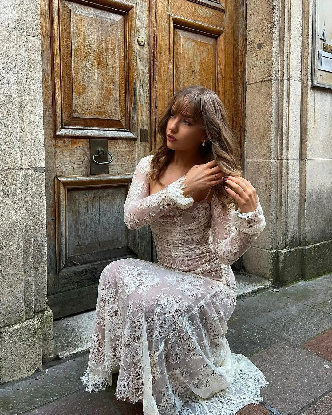 Robe Maxi de Mariage en Dentelle Longue Livilla