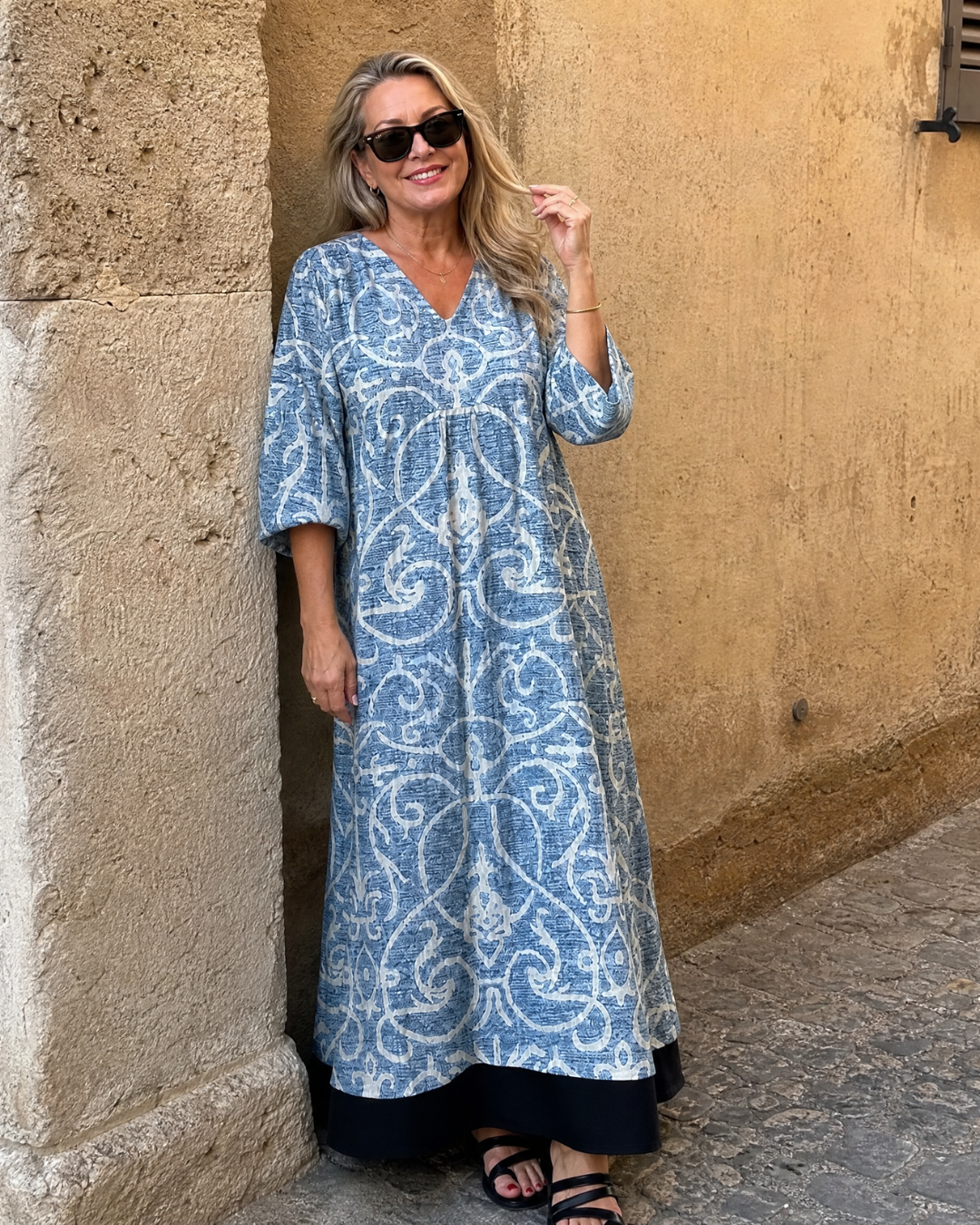 Lumera | Robe Midi Douce avec Imprimé Vintage