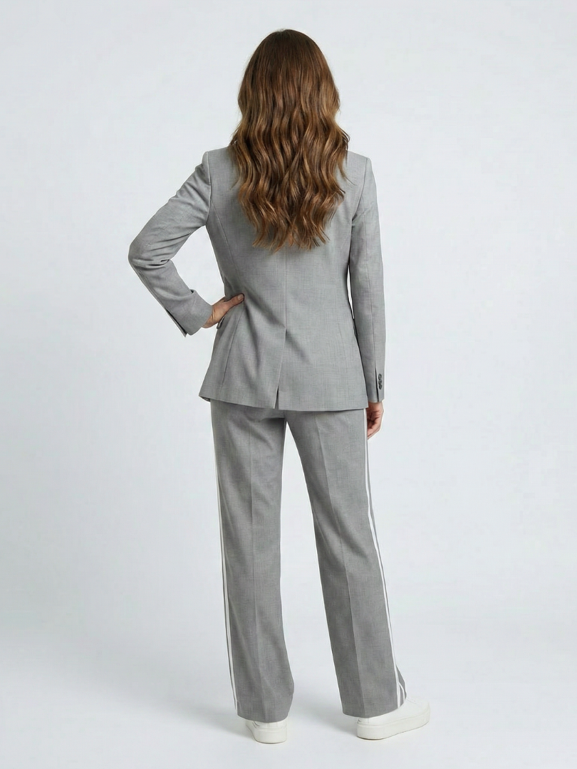 Kaya | Ensemble Large Pantalon à Rayures Contrastantes