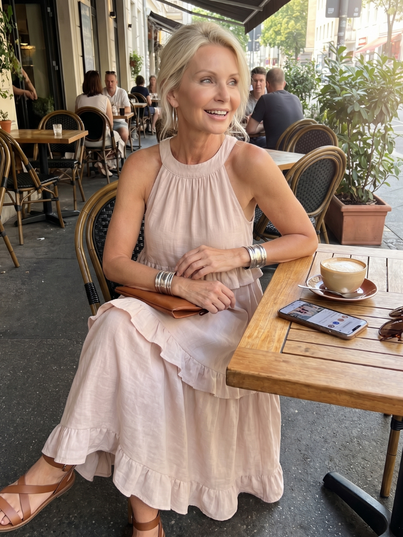 Katia | Robe Maxi à Volants en Cascade