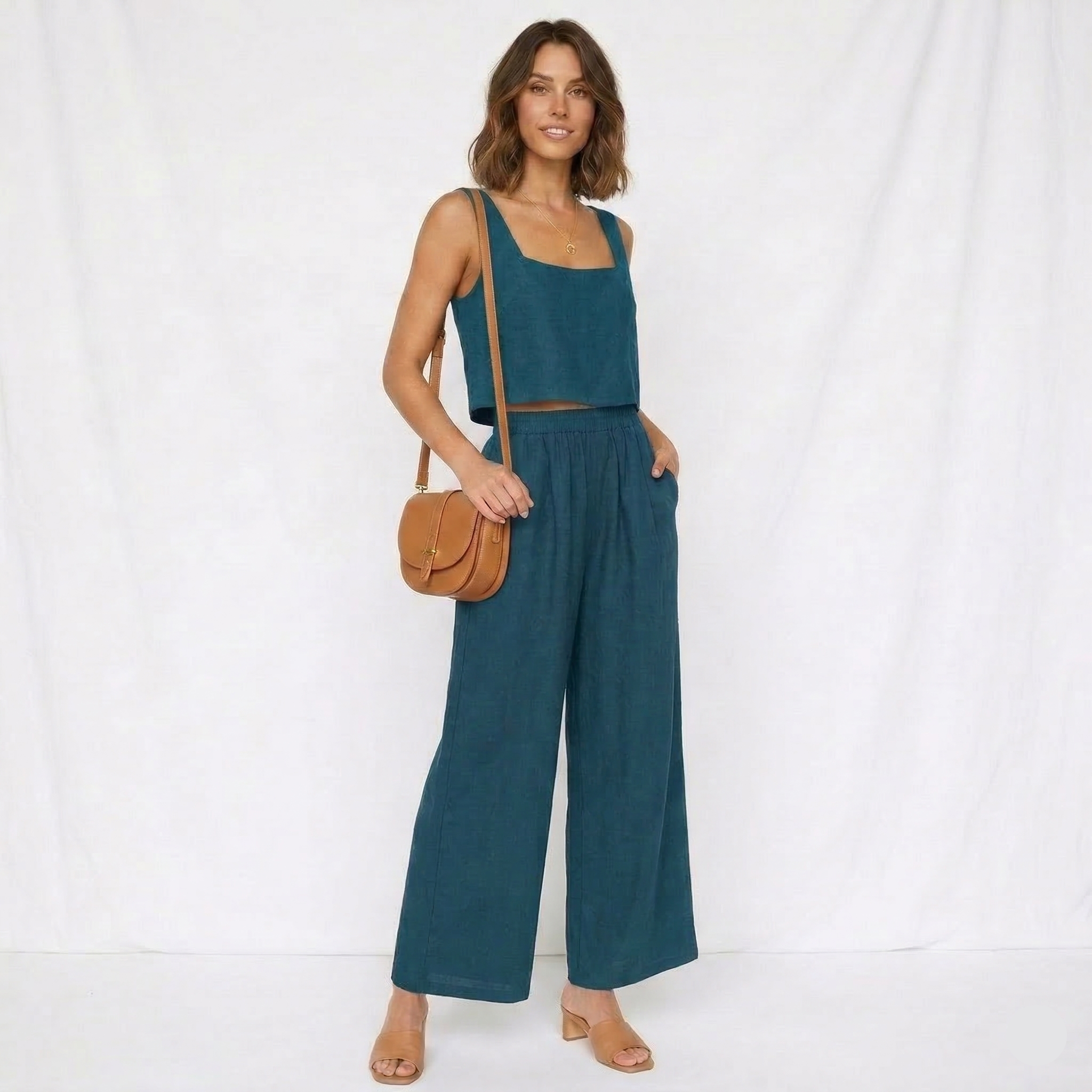 Ensemble Femme Deux Pièces Confort Top et Pantalon