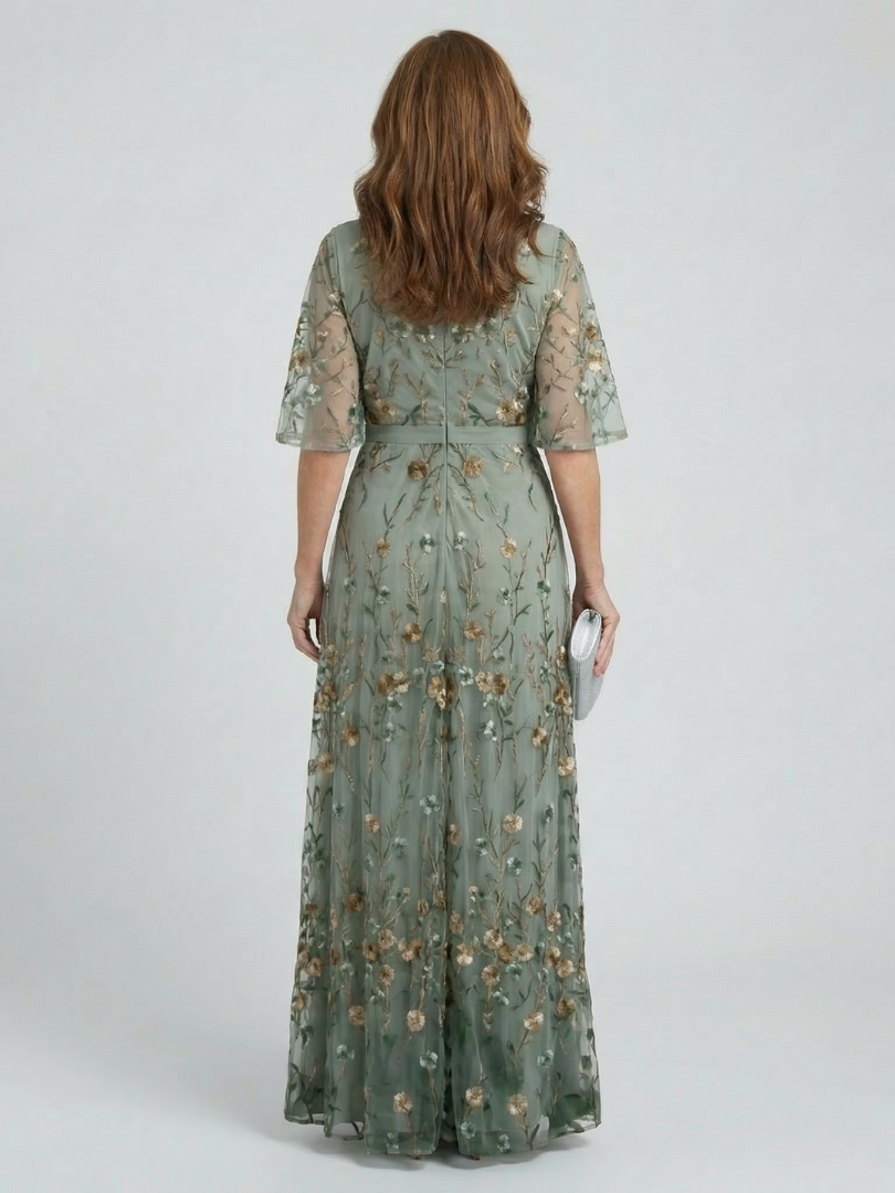 Selora | Robe Maxi à Fleurs avec Col Halter