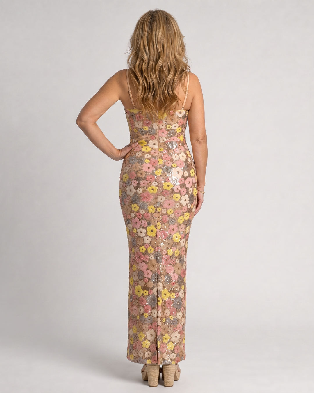 Siqua | Robe Midi Bodycon à Fleurs Ditsy Sans Manches