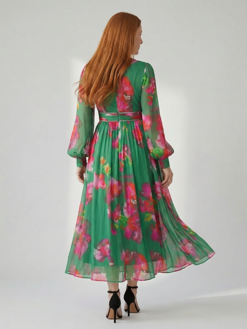 Valen | Robe Midi Florale Douce