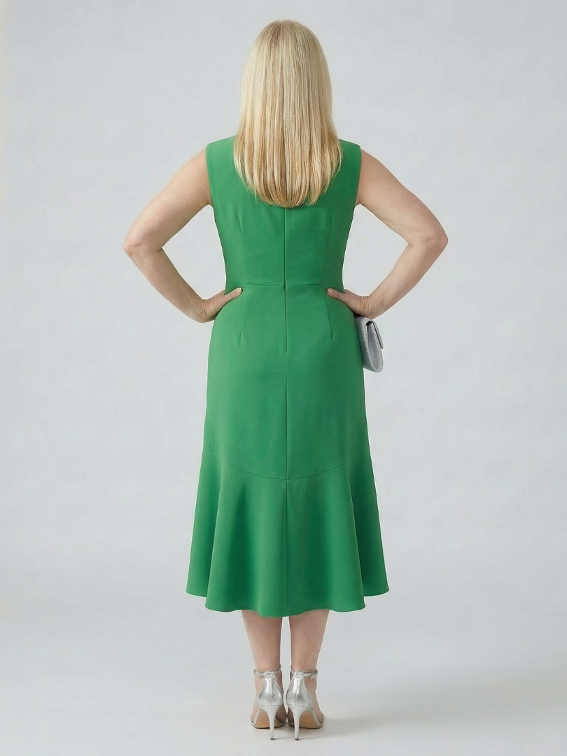 Voren | Robe Midi Drapée Simple