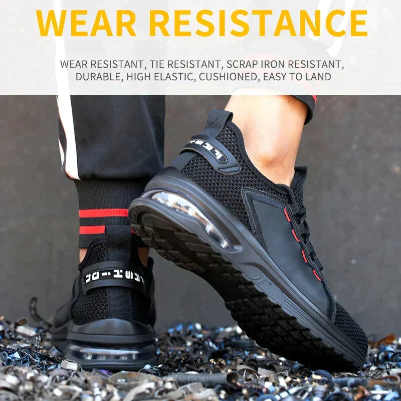 Chaussures de Travail Ultralaégères Respirantes Antidérapantes avec Embout en Acier
