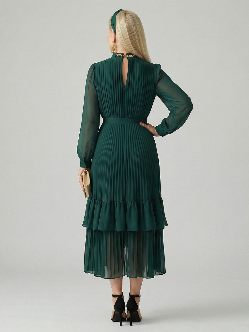 Aris | Robe Midi à Drapé Fluide