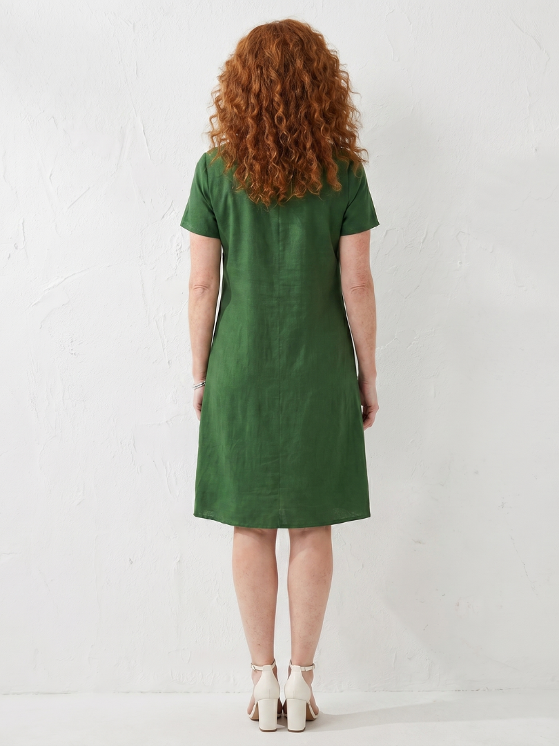 Daphne | Robe Mini à Manches Courtes avec Bord Floral