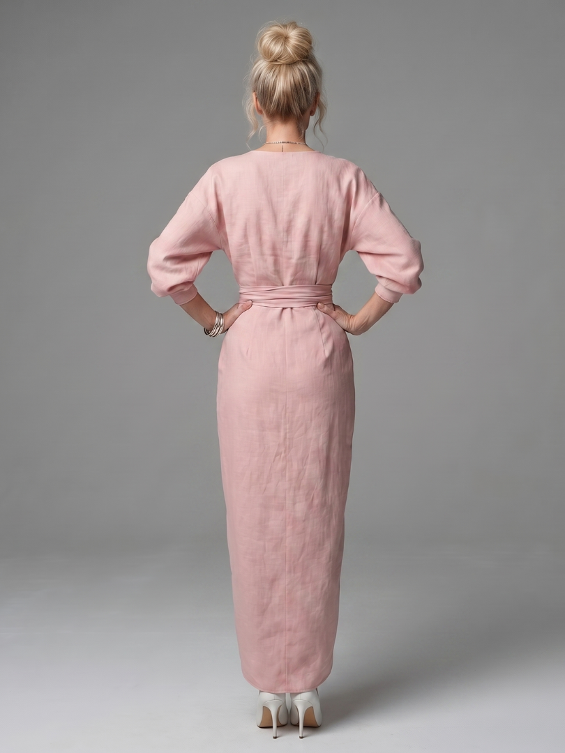 Olympia | Robe Maxi Drapée Diagonale
