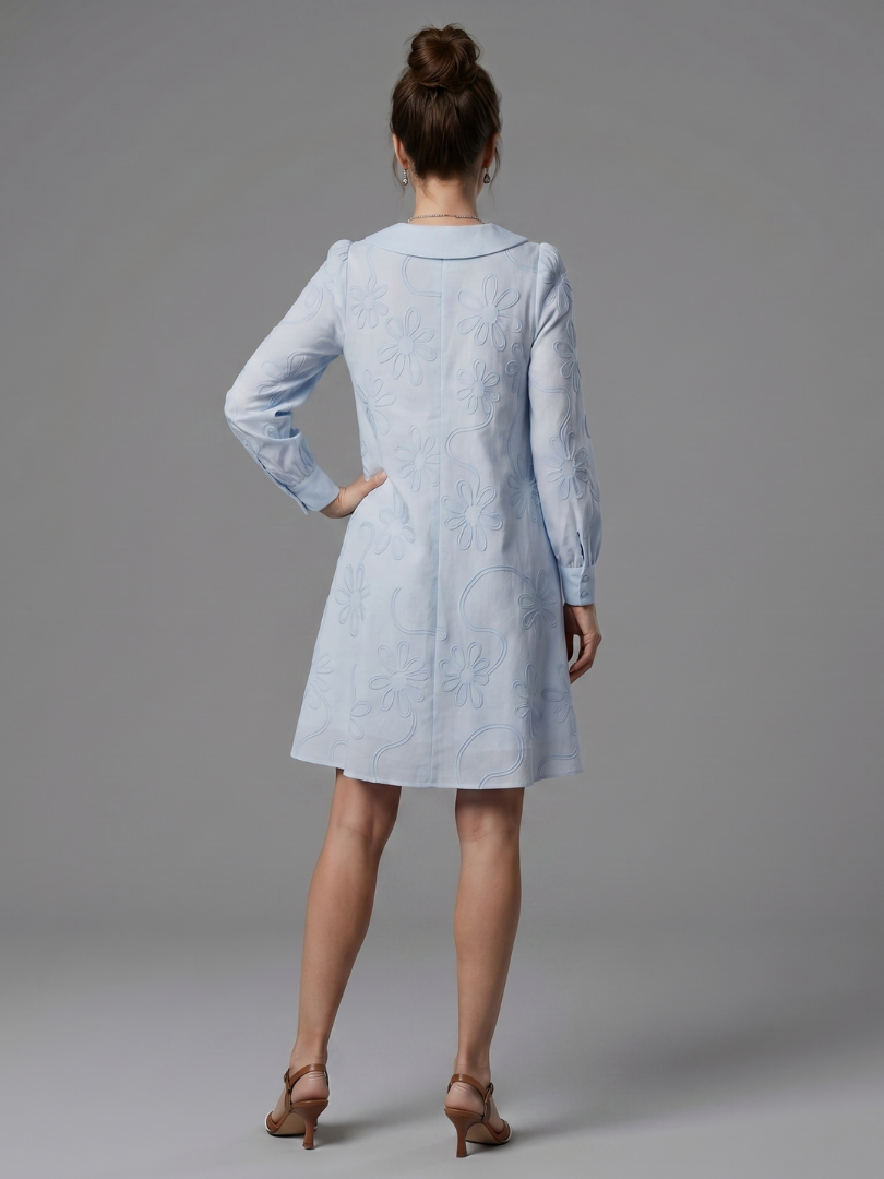 Opale | Robe mi-longue à col boutonné