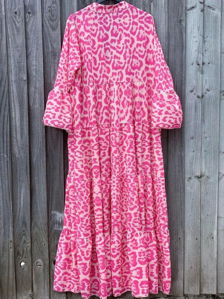 Echoarchiv | Robe d'été élégante avec motif léopard