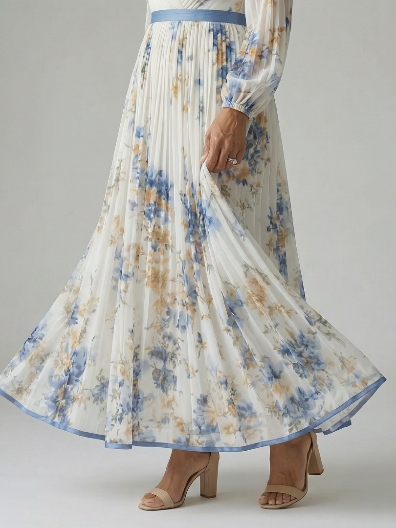 Rielle | Robe Midi Drapée à Pli