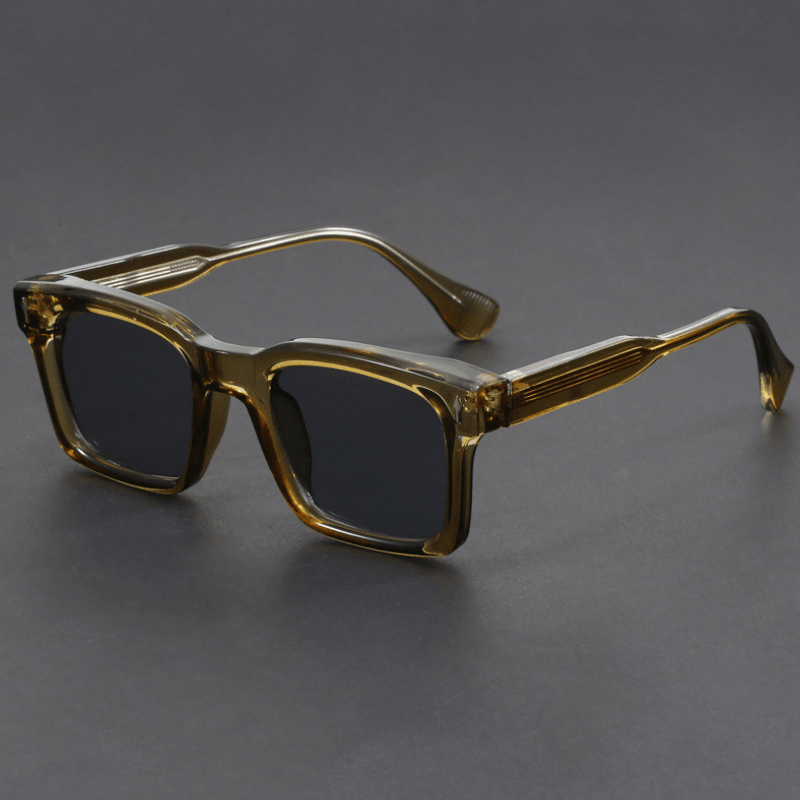 Lunettes de Soleil Carrées pour Homme avec Monture en Acétate et Verres de Protection UV400
