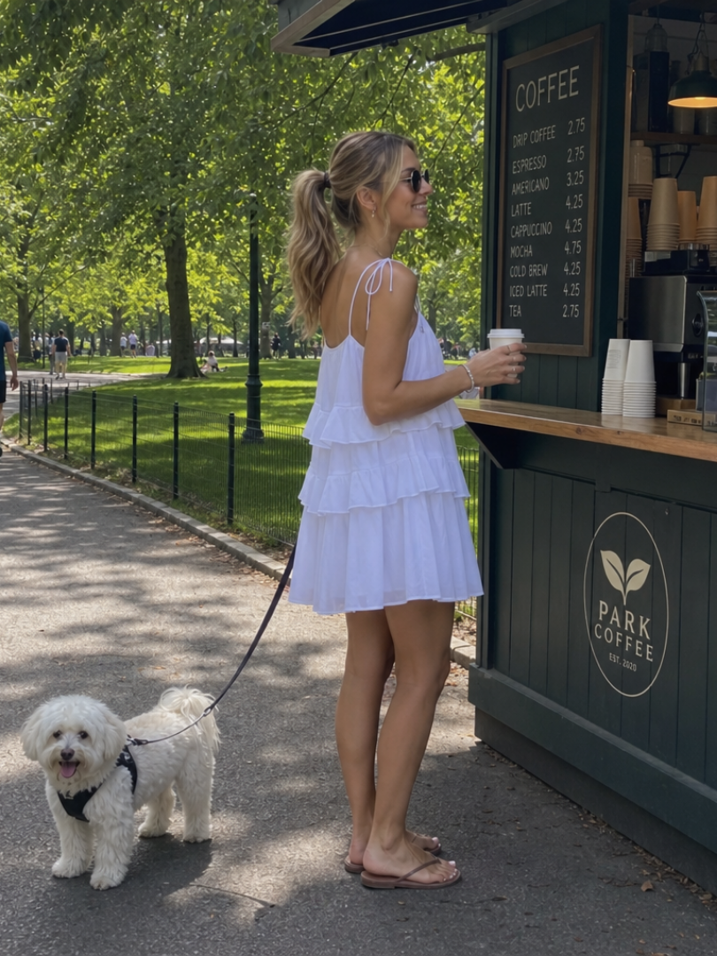 Sowan | Robe Mini à Volants et Coupe Décontractée