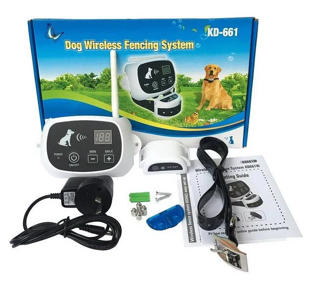 Système de Clôture Sans Fil pour Chiens avec Fonction d'Entraînement - HaloGuard
