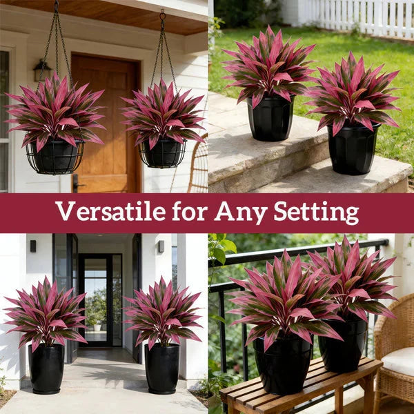 Verdara – Ensemble de Plantes Faux Cordyline Vibrantes