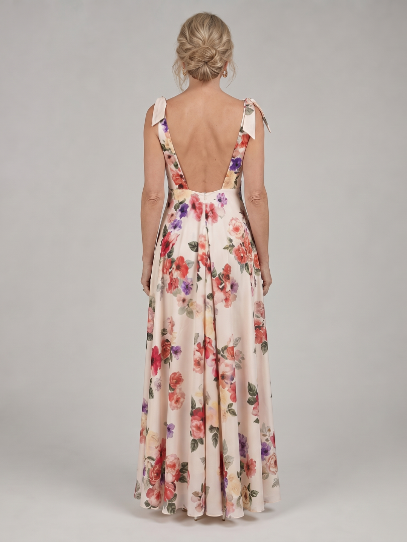 Elarose | Robe Maxi à Jupe Flottante Sans Manches