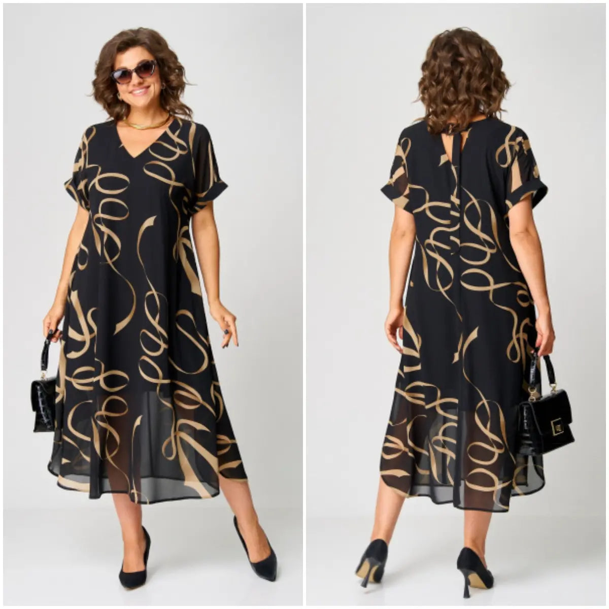 Analeia | Robe en chiffon aérien grande taille