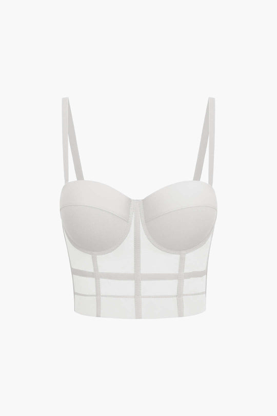 Top bustier en maille avec armatures