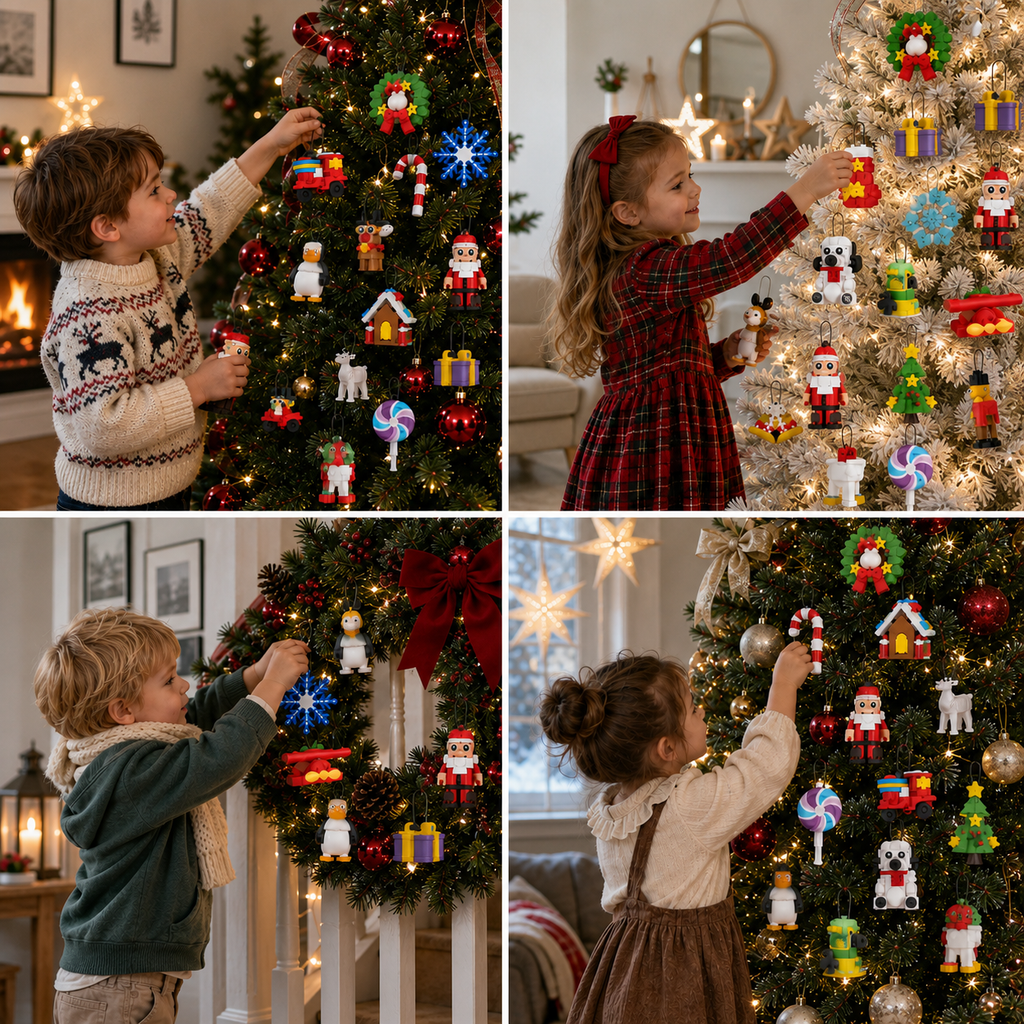 Calendrier de l'Avent en Blocs de Décoration de Noël 2026 – 24 Jours de Surprises de Noël