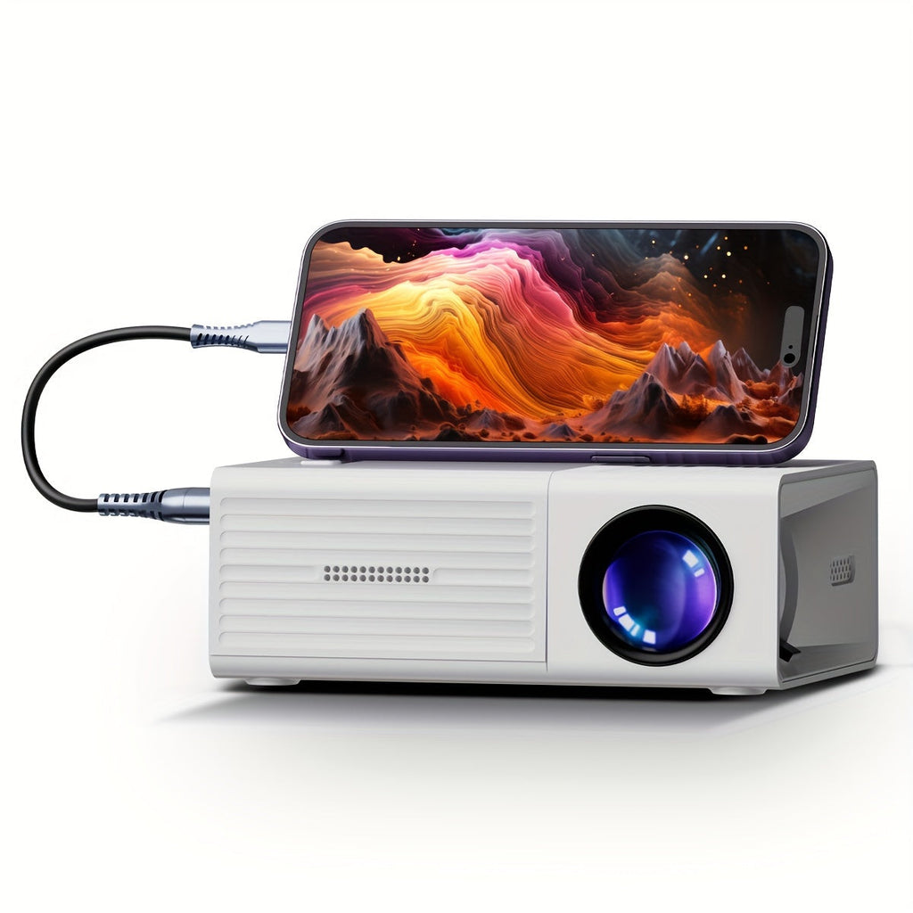 Mini Projecteur Ultra-Lumineux 3000 Lumens – Portable, HDTV & USB, Idéal pour Cinéma à Domicile & Extérieur !
