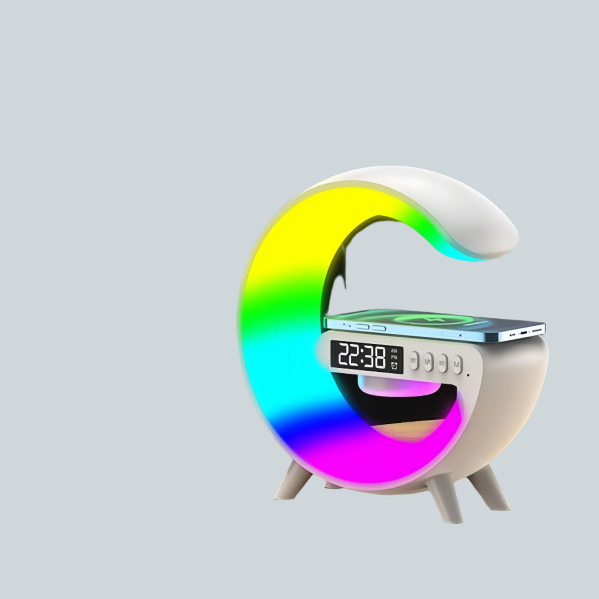 LuxAura Luxe Haut-Parleur Bluetooth | Haut-parleur sans fil avec éclairage d'ambiance et fonction horloge