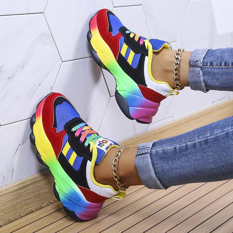Baskets orthopédiques colorées avec style