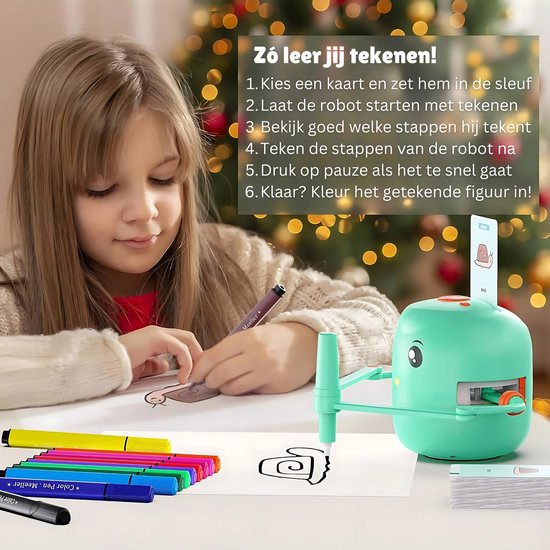 DrawMaster | Améliore les compétences en dessin d'un enfant | Jouet éducatif incluant 100 cartes de dessin