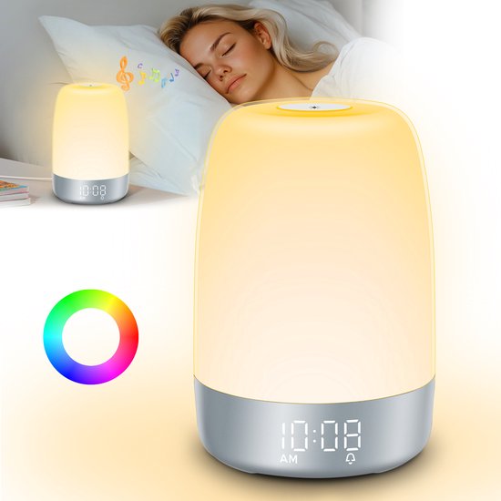 Norvo | Aurora Réveil Lumineux – Réveil avec Simulation de Lever de Soleil et Sons Naturels & USB-C