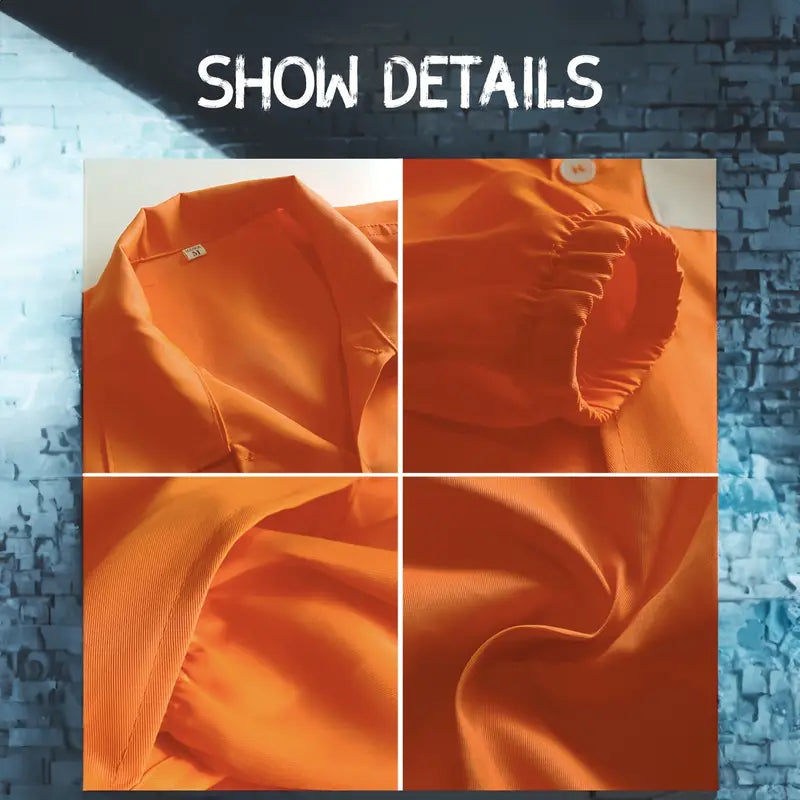 Jailbreak - Costume de Prisionnier Adulte - Tenue de Cosplay en Polyester pour Fêtes et Carnaval