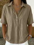 MOREAU LYON | BLOUSE À COL EN V AVEC BOUTONS POUR FEMMES
